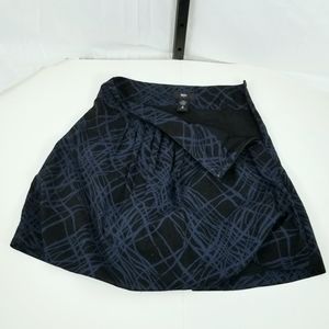 Mossimo Black & Blue Pleated Skirt